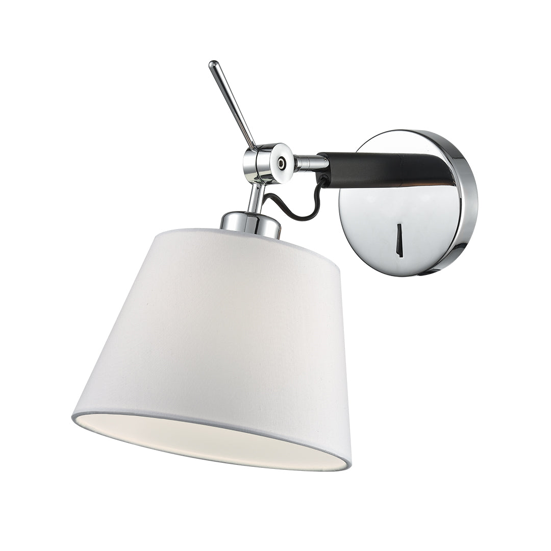 Matt Black and Chrome Wall Light