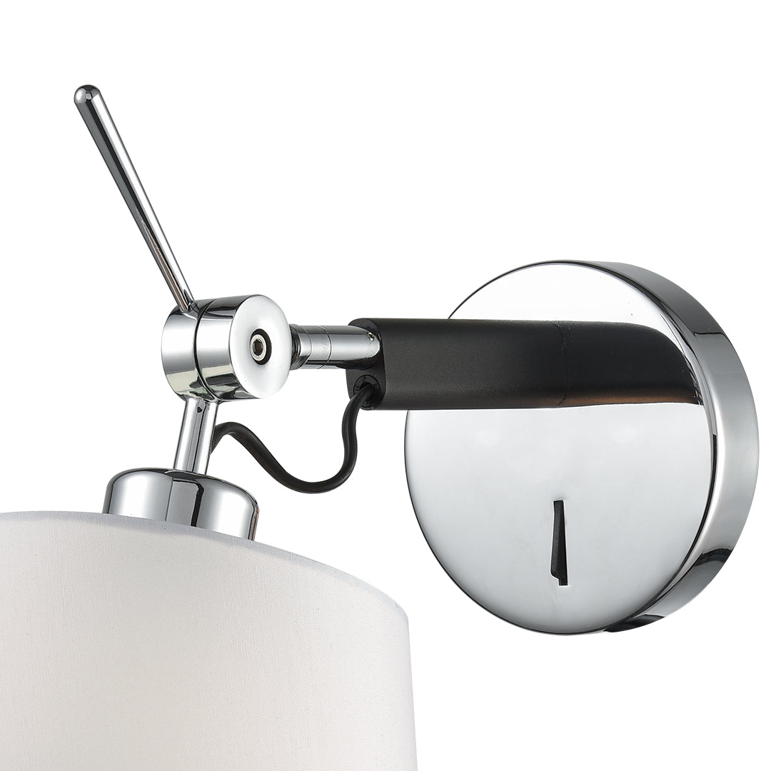 Matt Black and Chrome Wall Light