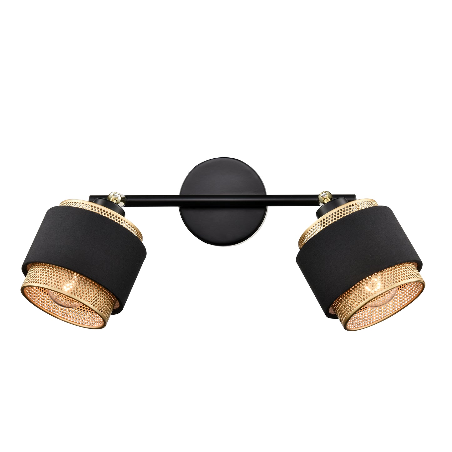 Black and Gold Honeycomb Double Wall Light
