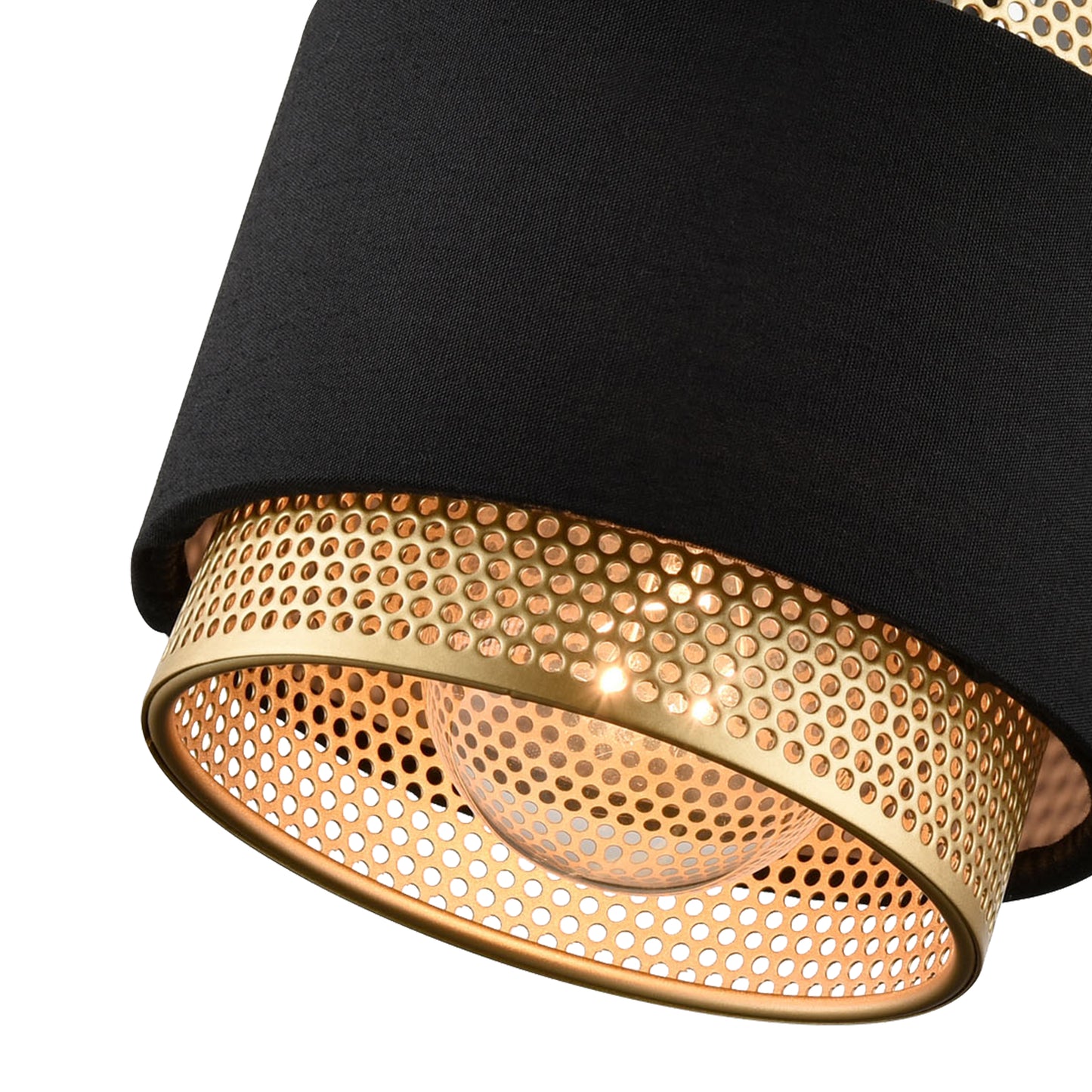 Black and Gold Honeycomb Double Wall Light