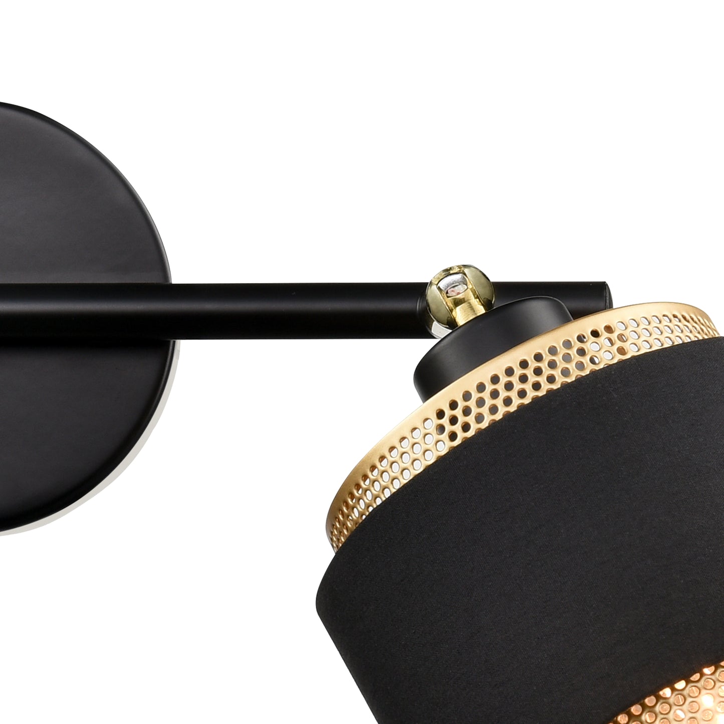 Black and Gold Honeycomb Double Wall Light