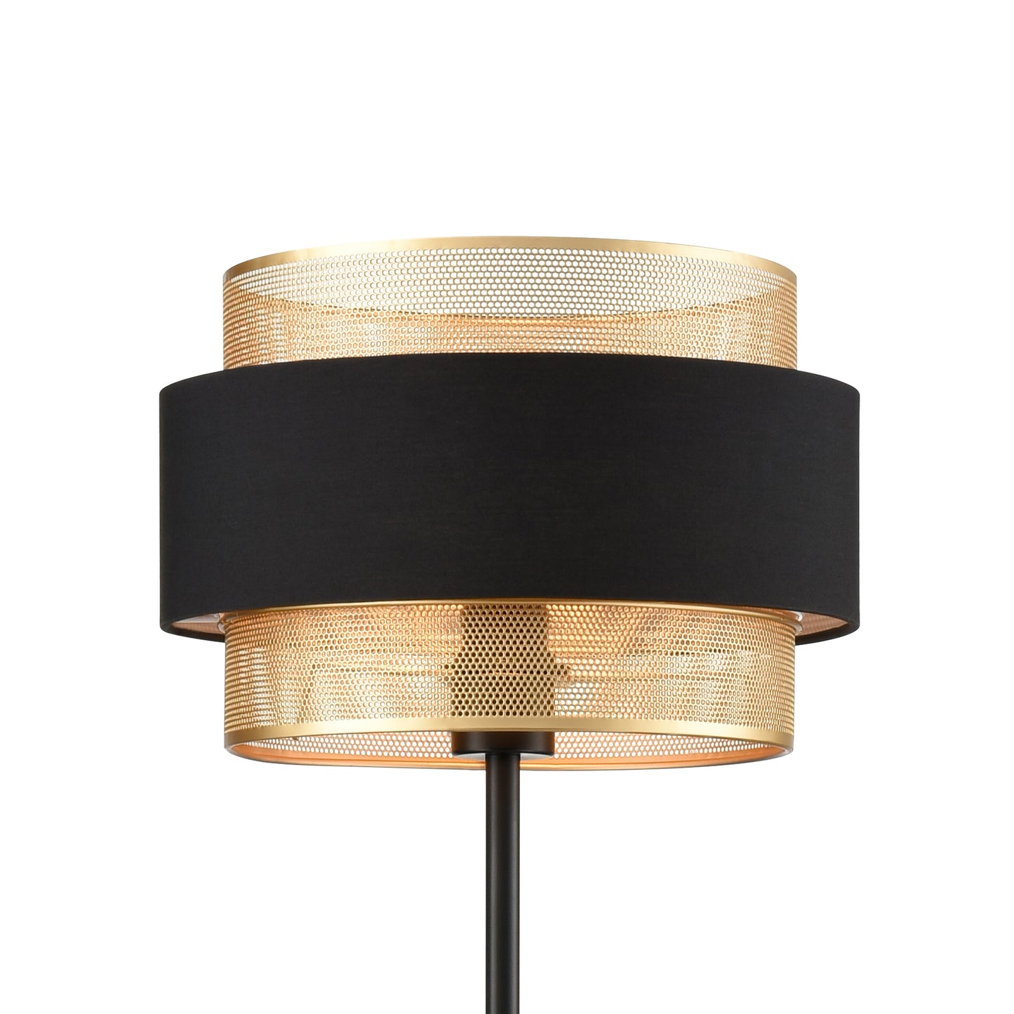 Black and Gold Honeycomb Floor Lamp