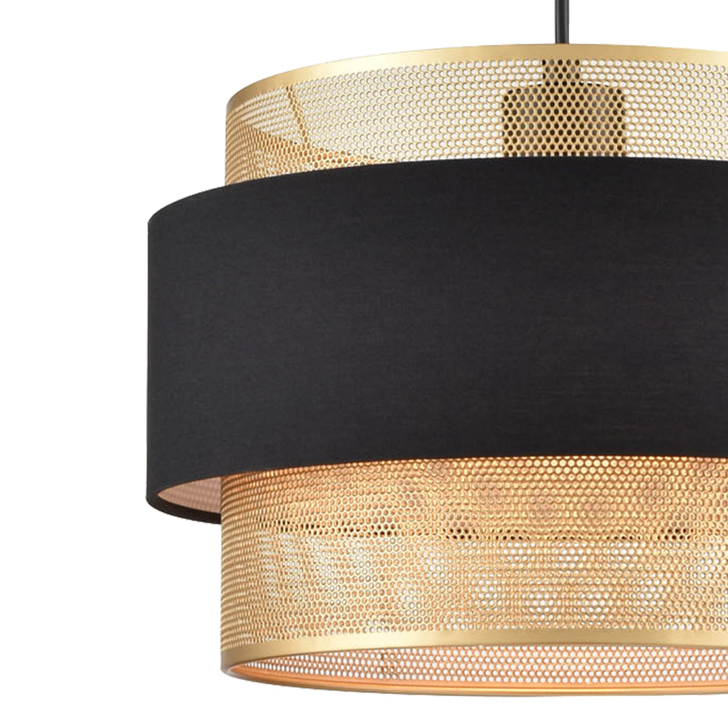 Black and Gold Honeycomb pendant