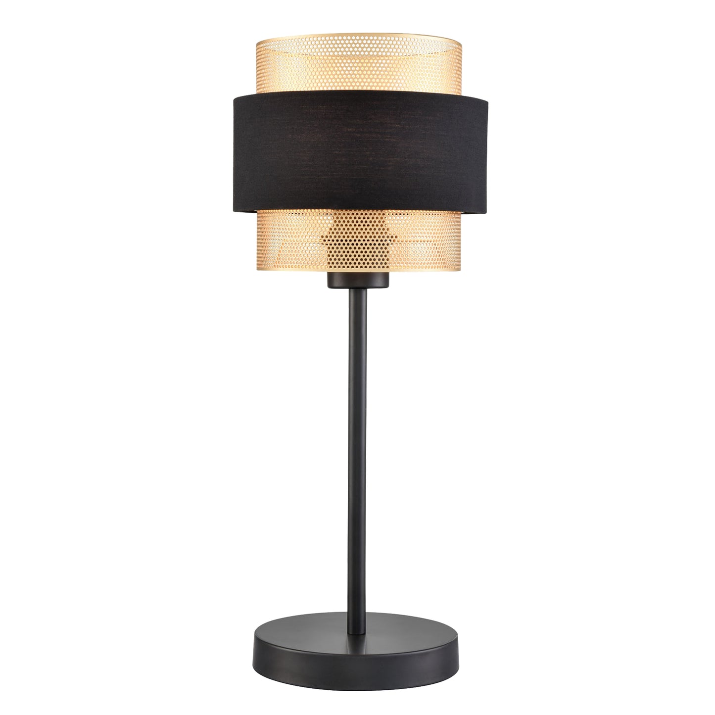 Black and Gold Honeycomb Table Lamp