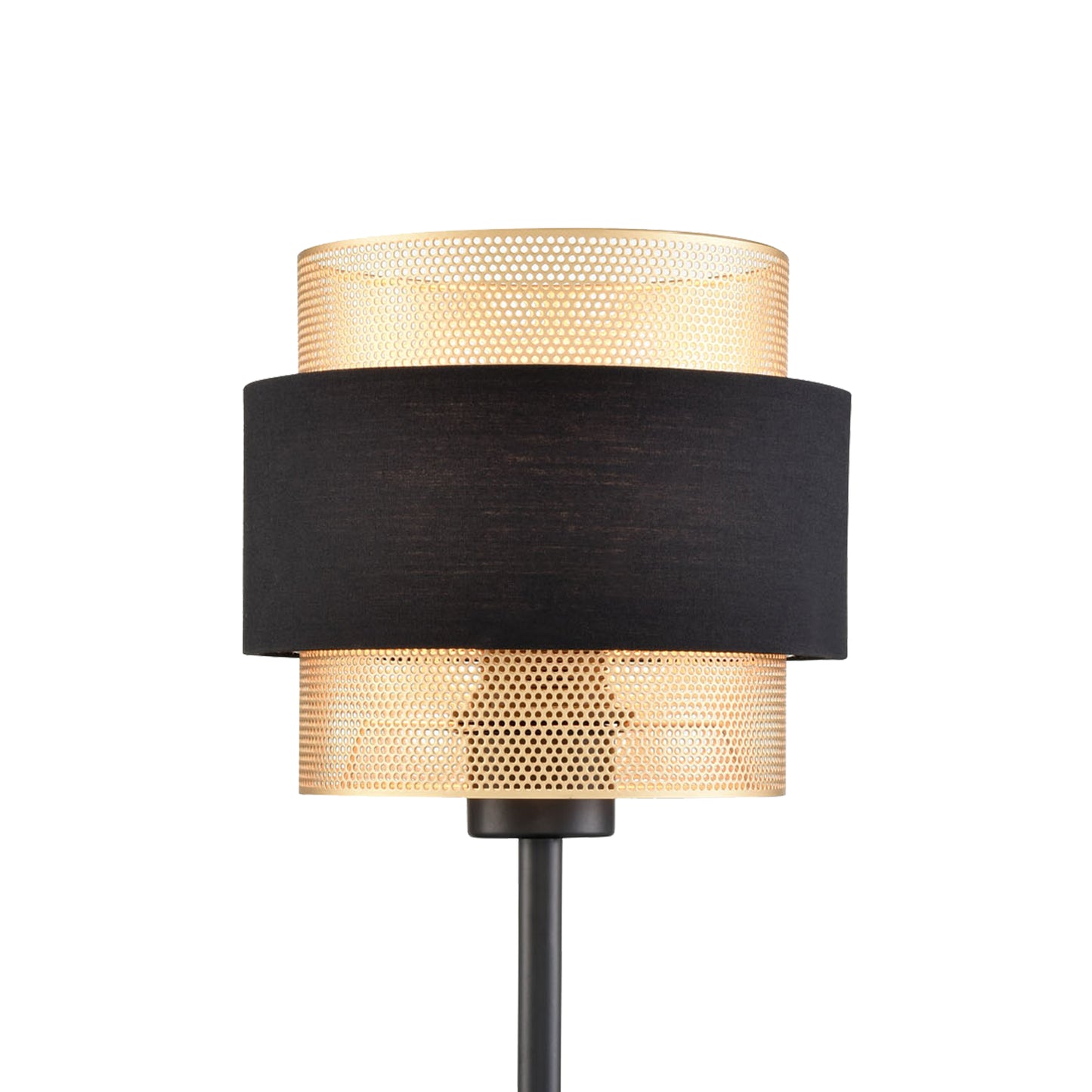 Black and Gold Honeycomb Table Lamp