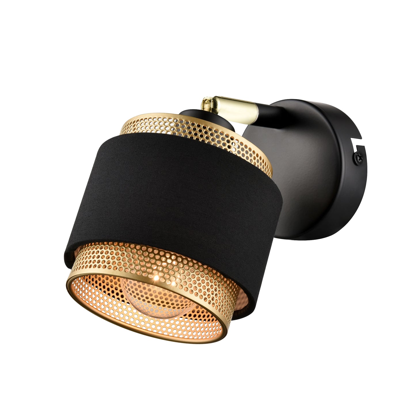 Black and Gold Honeycomb Wall Light