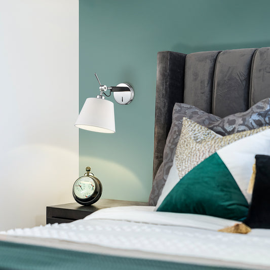 Matt Black and Chrome Wall Light