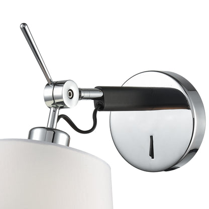 Matt Black and Chrome Wall Light